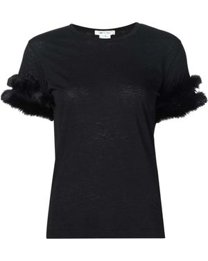 Comme des Garçons Crew Neck Fur Sleeves T-Shirt - Black