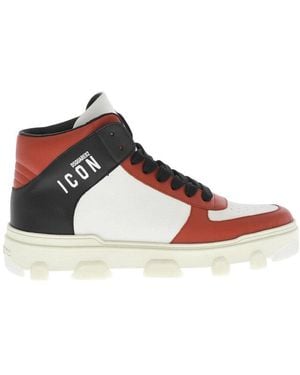 DSquared² Multi Colour Block Trainers - Brown