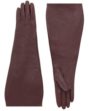 Saint Laurent Solid Gloves - Purple