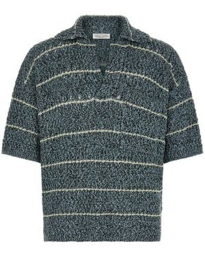 Roberto Collina 'Mouliné' Polo Shirt - Blue