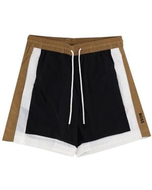 BOSS Colour Block Swim Shorts - Black