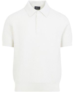 Brioni Shirt Collar Polo - White