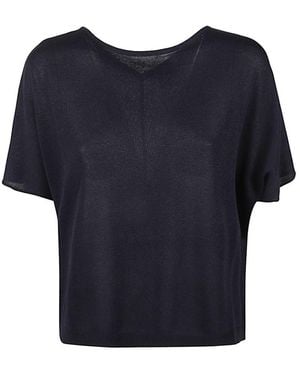 Base London Cotton Blend Top - Blue