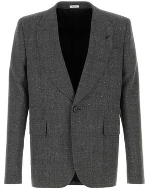McQueen Notched Lapel Blazer - Black