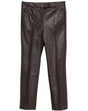 Incotex Leather Trousers - Grey
