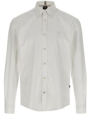 BOSS Regular Solid Shirt - White