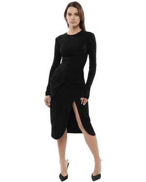 Off-White c/o Virgil Abloh Round Neck Midi Dress - Black