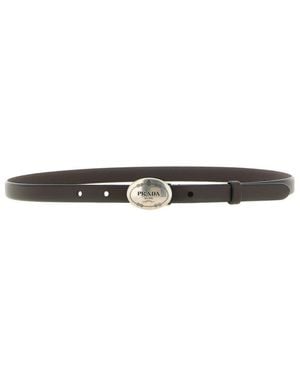 Prada Logo Belt - White