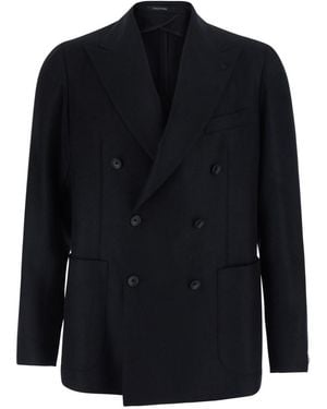 Tagliatore Peaked Lapel Blazer - Blue
