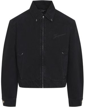 Jacquemus La Veste De-Nimes Canevas Jacket - Black