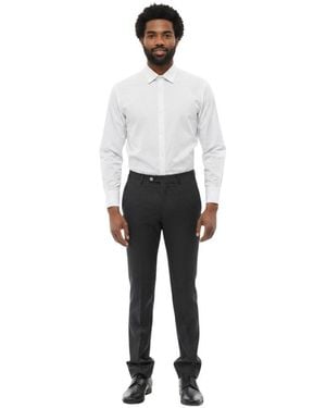 Corneliani Dark Straight Trousers - Grey