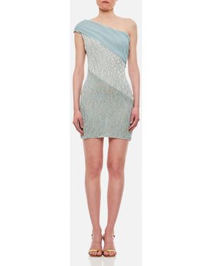 VITELLI One Shoulder Dress - Blue