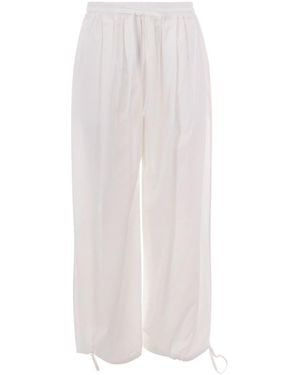 Weekend by Maxmara Regular Drawstring Pants - White