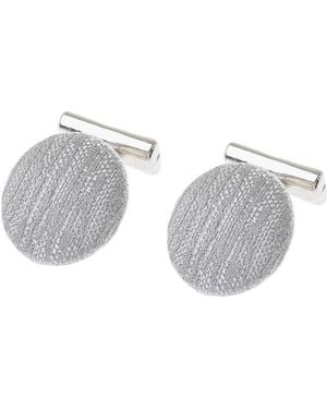 Corneliani Textured Cufflinks - White
