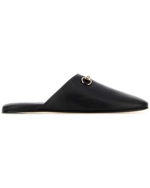 Gucci Leather Mules - Black