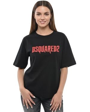 DSquared² Graphic Crew Neck T-Shirt - Black