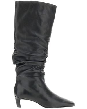 Alohas Leather Boots - Black