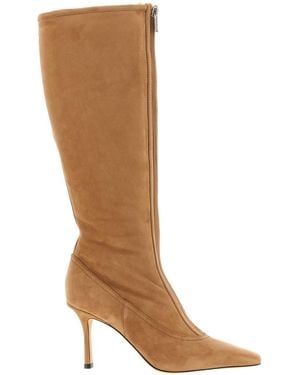 Jimmy Choo Zipper Jozi Boots - Brown