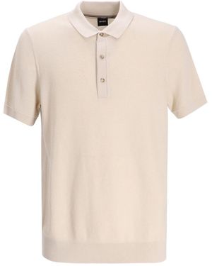BOSS Regular Fit Polo - Natural
