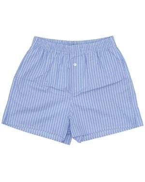 LA ROSE Stripe Shorts - Blue