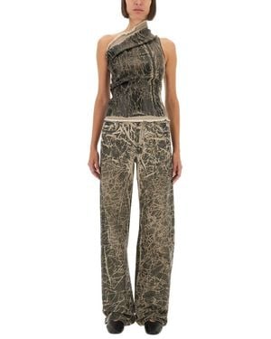 Rick Owens Abstract One Shoulder Top - Black