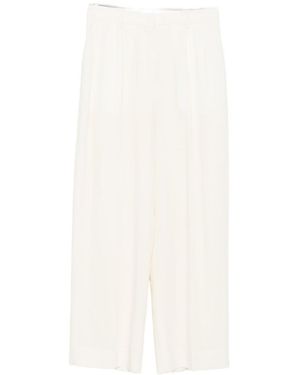 TOTEME Off Relaxed Pleated Pants - White