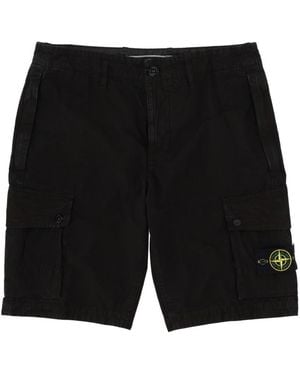 Stone Island Solid Shorts - Black