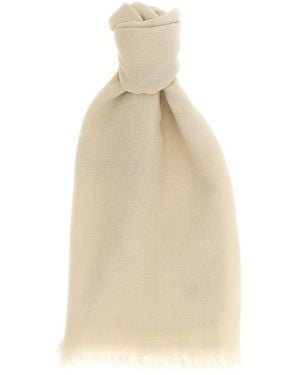 Brunello Cucinelli Silk Solid Scarf - Natural