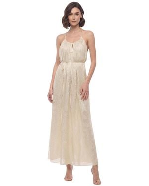 Stella McCartney Textured Scoop Neck Midi Dress - Natural