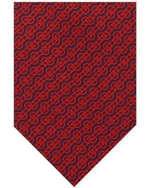 Ferragamo Geometric Tie - Red