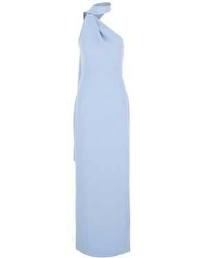 Solace London Light One Shoulder Dress - Blue