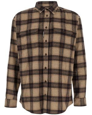 DSquared² Relaxed Check Shirt - Brown
