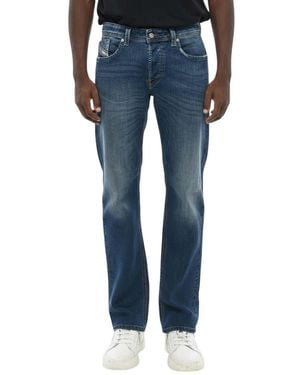 DIESEL Straight Mid Rise Jeans - Blue