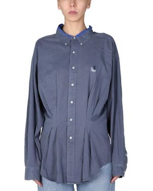 1/OFF Oversized Logo Shirt - Blue