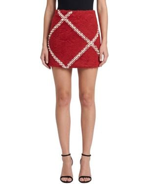 Des Phemmes Embellished Mini Skirt - Red