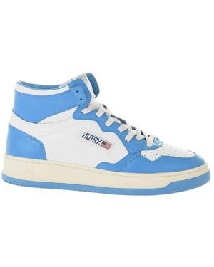 Autry High-Top Leather Sneakers - Blue