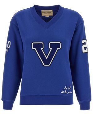 Valentino Chat De La Maison Sweatshirt - Blue