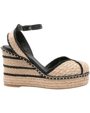 Castañer Stripes Cova Wedges - Metallic