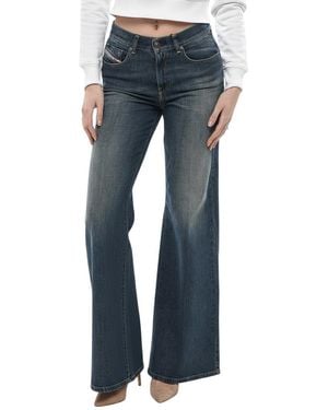 DIESEL Flared Mid Rise Jeans - Blue