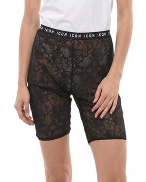 DSquared² Lace Logo Shorts - Black