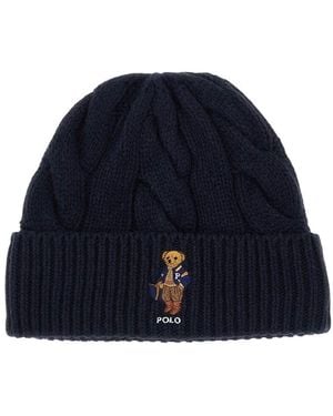 Polo Ralph Lauren Dark Logo Beanie Cap - Blue