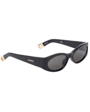Jacquemus Oval Acetate Sunglasses - Black