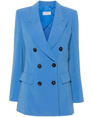 Alberto Biani Double-Breasted Cady Blazer - Blue