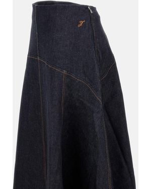 Jacquemus Long Denim Skirt - Blue