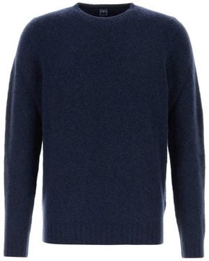 Fedeli Solid Sweaters - Blue