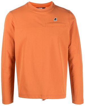 K-Way Logo Crewneck Sweatshirt - Orange