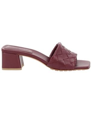 Bottega Veneta Slip On Heels - Purple