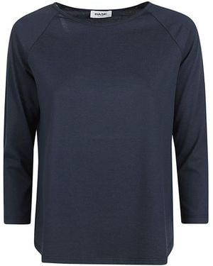 Base London Cotton Crewneck Jumper - Blue