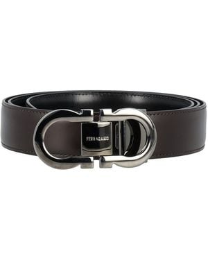 Ferragamo Logo Buckle Belt - Black