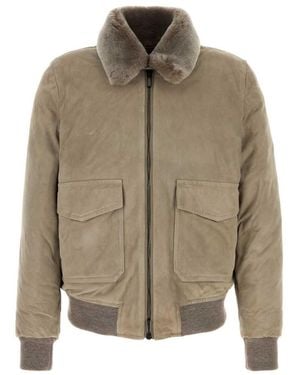 Moorer Shirt Collar Jacket - Gray